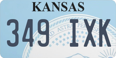 KS license plate 349IXK
