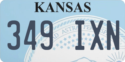 KS license plate 349IXN