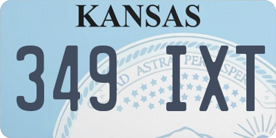 KS license plate 349IXT