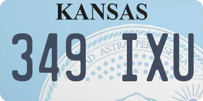 KS license plate 349IXU