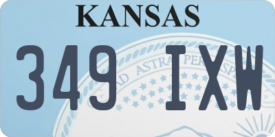 KS license plate 349IXW