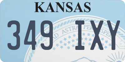 KS license plate 349IXY