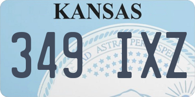 KS license plate 349IXZ
