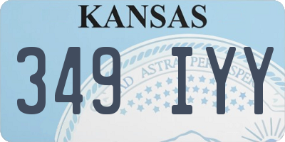 KS license plate 349IYY