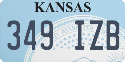 KS license plate 349IZB