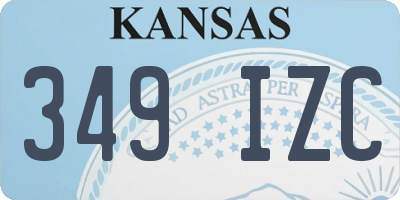 KS license plate 349IZC