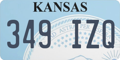 KS license plate 349IZQ