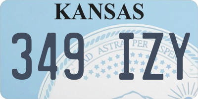 KS license plate 349IZY