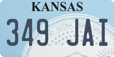 KS license plate 349JAI
