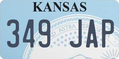 KS license plate 349JAP