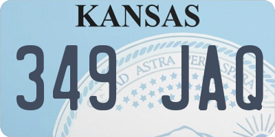 KS license plate 349JAQ