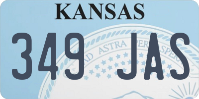 KS license plate 349JAS