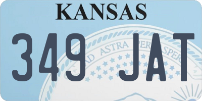KS license plate 349JAT