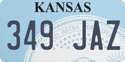 KS license plate 349JAZ