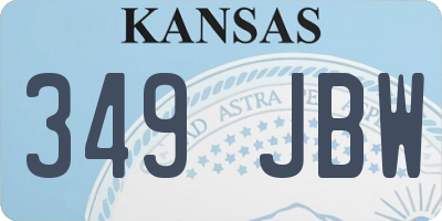 KS license plate 349JBW