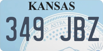 KS license plate 349JBZ