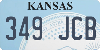 KS license plate 349JCB