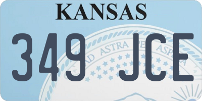 KS license plate 349JCE