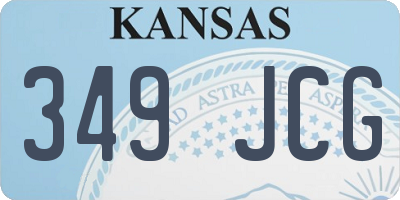 KS license plate 349JCG