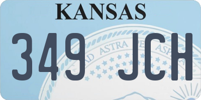 KS license plate 349JCH