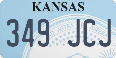 KS license plate 349JCJ