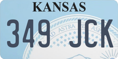 KS license plate 349JCK
