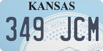 KS license plate 349JCM