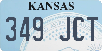 KS license plate 349JCT