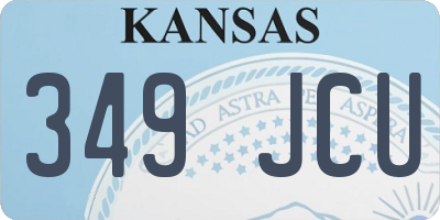 KS license plate 349JCU