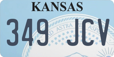 KS license plate 349JCV