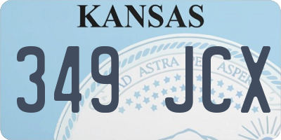 KS license plate 349JCX