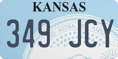 KS license plate 349JCY