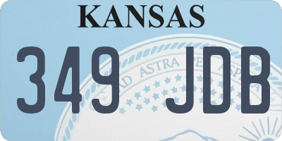 KS license plate 349JDB