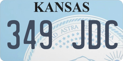KS license plate 349JDC