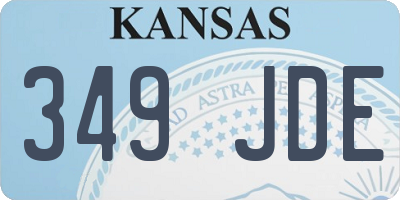 KS license plate 349JDE