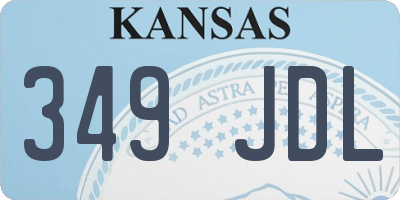 KS license plate 349JDL