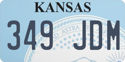 KS license plate 349JDM