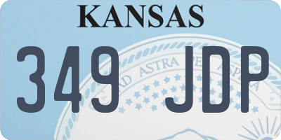 KS license plate 349JDP