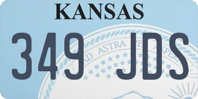 KS license plate 349JDS