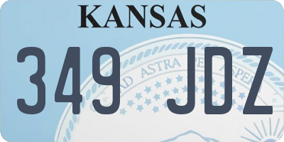 KS license plate 349JDZ