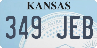KS license plate 349JEB