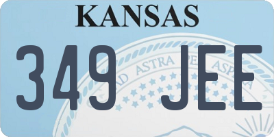 KS license plate 349JEE