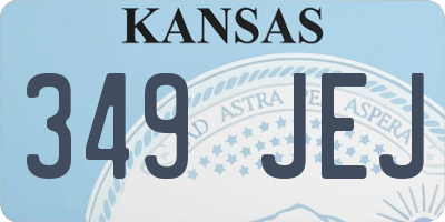 KS license plate 349JEJ