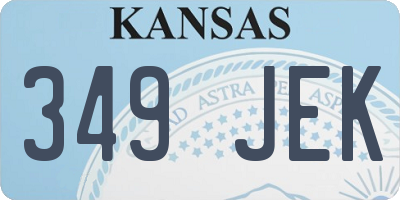 KS license plate 349JEK