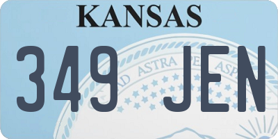 KS license plate 349JEN