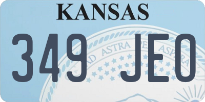 KS license plate 349JEO