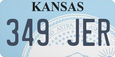 KS license plate 349JER