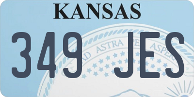 KS license plate 349JES