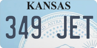 KS license plate 349JET