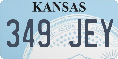 KS license plate 349JEY